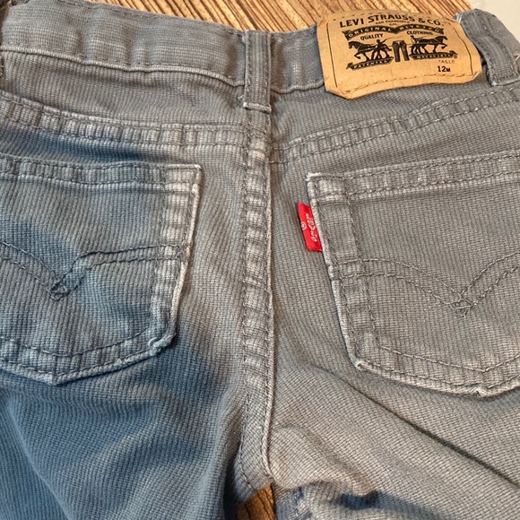 LEVIS straight 514 corduroy for baby gray 12 months - Picture 3 of 6